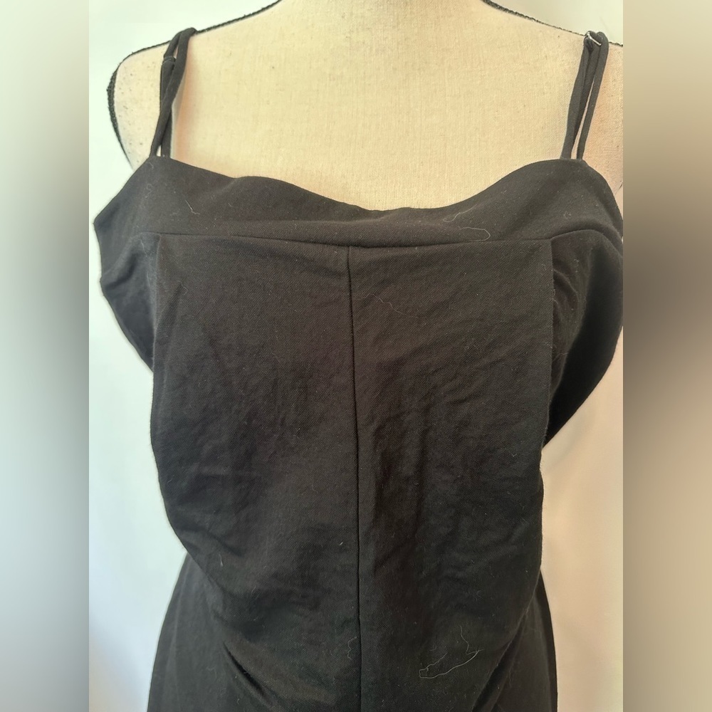 Zara Black Shift Jumper Shorts Romper Small / Medium Adjustable Spaghetti Straps - Picture 3 of 7